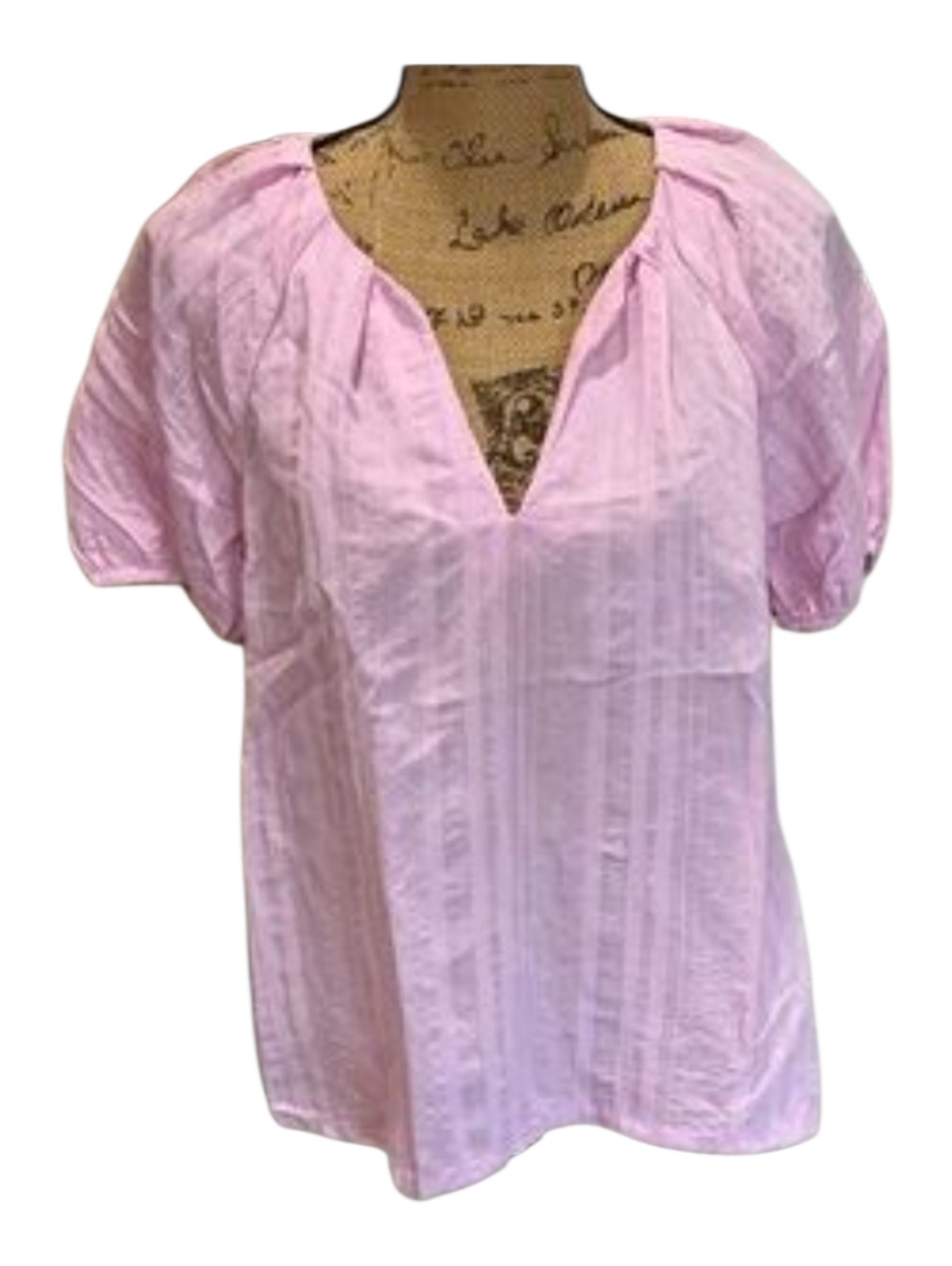 a new day Light Pink Short Sleeve V-Neck Tunic